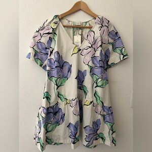 Floral V-Neck Women's Dress